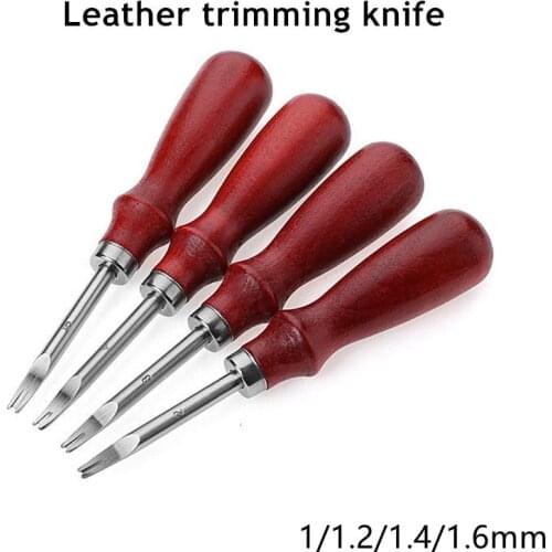 1Pcs Leather Trimmer Edge Skiving DIY Leather Craft Cutting Sewing Knife Leather Wallet Cut Leathercraft Tools 0.8/1/1.2/1.5mm
