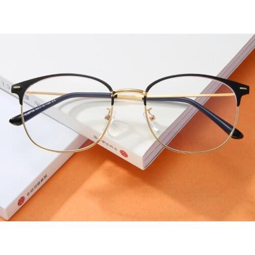 Anti-blue Light Glasses Retro Metal Frame Men Women General Computer Goggles Fashion Ultralight Blue Light Blocking Eyeglasses
