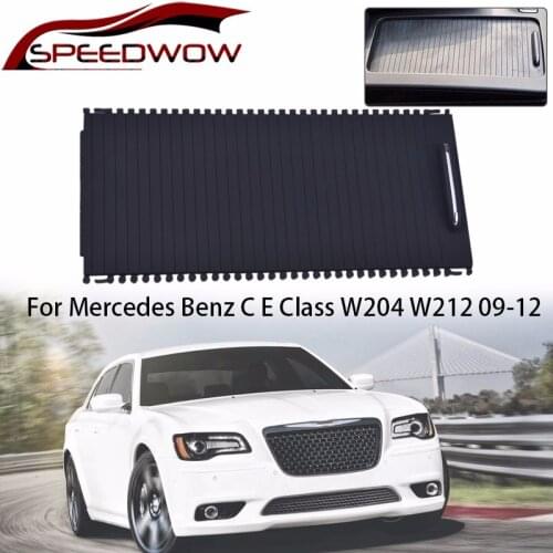 SPEEDWOW Car Center Console Roller Cup Holder Zipper Storage Box Trim For Mercedes C E Calss W204 S204 E-Class W212 S212 C180
