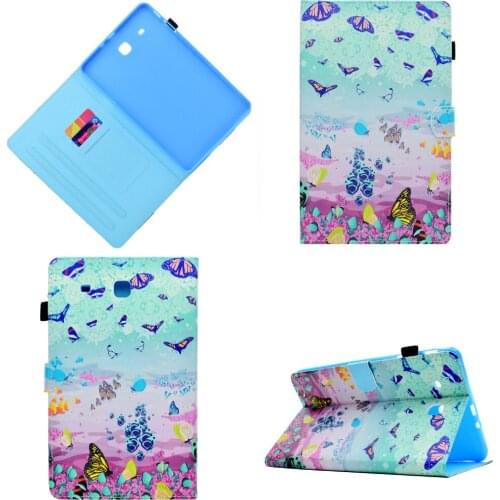 Ultra Thin Print Multiple-angle Stand PU Leather Skin Cover Funda Case For Samsung Galaxy Tab E 9.6 T560 T561 SM-T560 Tablet
