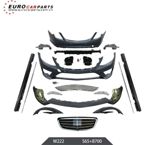 W222 2010-2016y bodykit S63 b700 autoparts front bumper side skirt grille rear bumper front lip w222 S350 S400 S500 S63 S65 b700