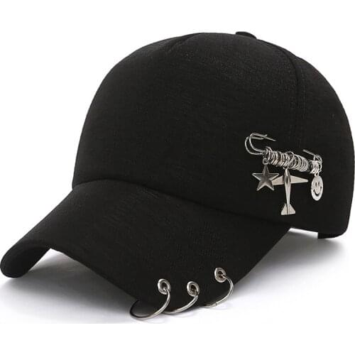 2019 New style Hip hop hat Baseball cap for women Spring summer Hip hop fashion trend Baseball cap iron hoop Baseball cap