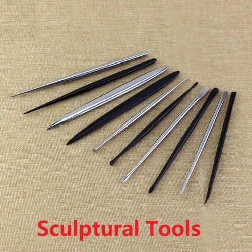 1/5Pcs Sculptural Tools Stell Needle Steel Clay Tool Super-Quality Pottery Plasticine Sludge Surgeon DIY Art Manual Box Bag