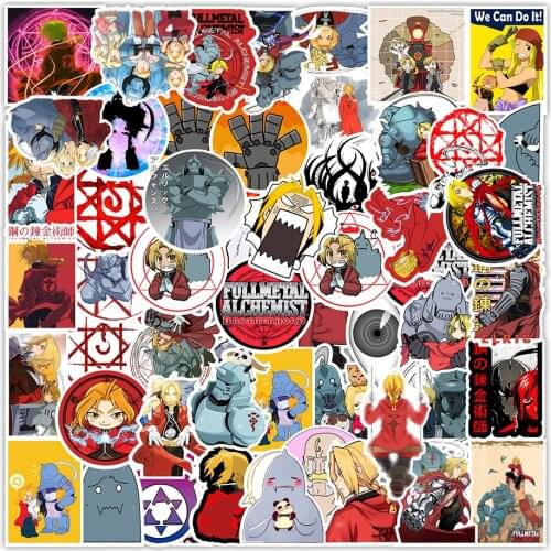 10/50PCS Anime Cartoon Fullmetal Alchemist Girl Funny Toy Sticker Graffiti Sticker Decoration Cute Kawaii Computer Notebook