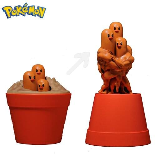 15CM Muscle Dugtrio Statue PVC Action Figure Toy Anime Pokemon Go Game Pikachu Dugtrio Figurine For Kids Toys