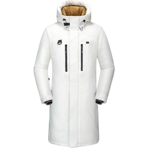 2019 Winter long duck down jacket men brand Hoodies Windbreaker thick mens down jacket warm windbreaker long coat for men