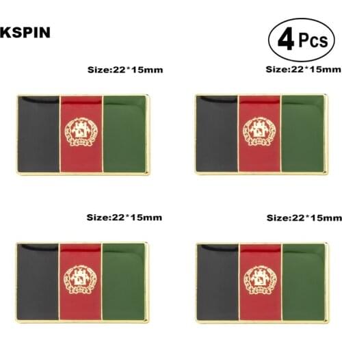 Afghanistan Flag Pin Lapel Pin Badge Brooch Icons 4pcs