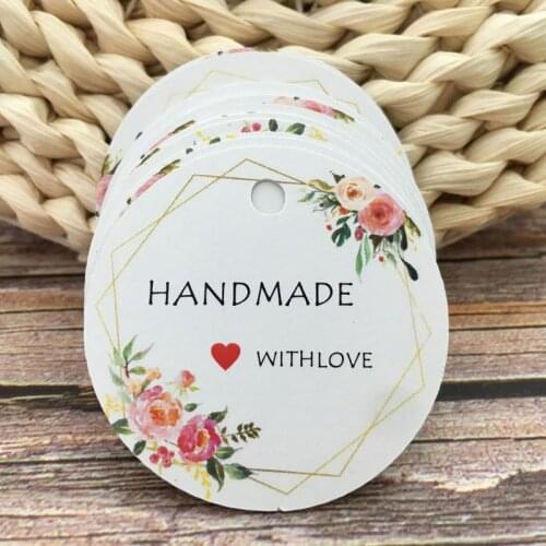 4cm100pcs New circle shape white /kraft paper gift hang tag/ DIY Thank you package labels tag cookies wedding favors tag