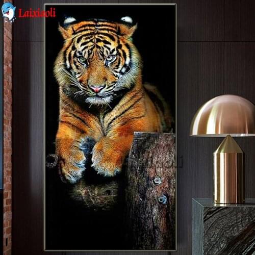 5D Diamond Embroidery Tiger Animal Picture Full Square Diamond Painting Mosaic Sale animal New Arrivals large size Wall Decor