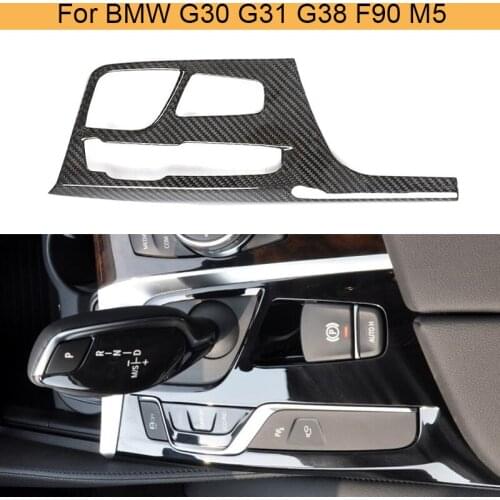 Carbon Fiber for BMW 5 Series G30 G31 G38 F90 M5 520i 530i 540i 2017-2019 Center Console Gear Shift Panel Cover Trim LHD