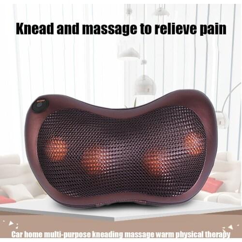 Car Electric Massage Pillow Home Infrared Heating Neck Shoulder Back Heating Kneading Infrared Therapy Massage Pillow