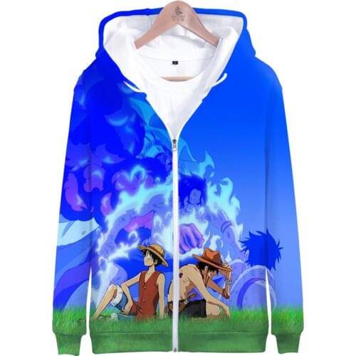 One piece 3D Zipper hoodie men/women Aikooki New Sale Fashion Classic print Sweatshirts One Piece zipper hoody casual tops