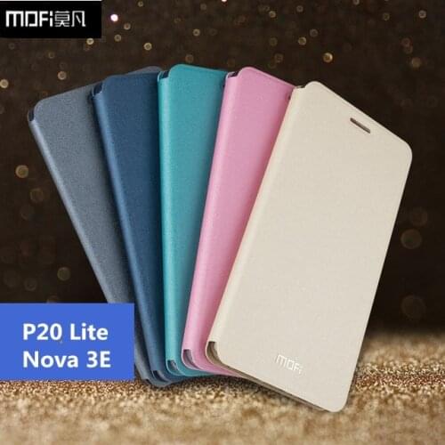 Huawei P20 Lite Case cover silicon luxury flip leather original mofi Huawei Nova 3e P 20 P20lite tpu back foundas