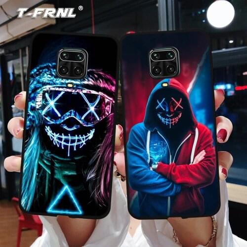 For Redmi note 9S case Mi A3 lite CC9 Note 10 Redmi 10X Pro TPU case Neon Mask for Redmi note 7 7A 8A 8 Pro 8T 9 Pro Max 9S case
