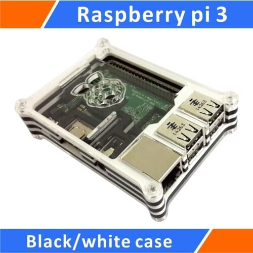 Raspberry pi 3 Black/white Acrylic Case