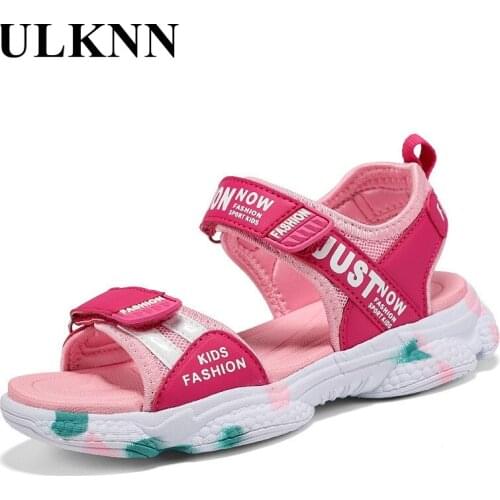 ULKNN Childrens Casual Sandals Summer Girls Princess Shoes Soft Sole Kids Beach Sports Boys Running Sneakers Shoes Fashion Eva