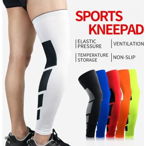 Elasticity Long Kneepad Sports Knee Protector Brace Strap Breathable Protective Leg Calf Compression Sleeves Leg Sleeve