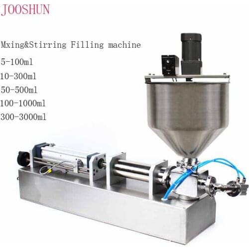 Bean Paste Filling Machine Automatic pneumatic Stirring Mix Cream Shampoo Cosmetic Toothpaste Food Sause Colloid Filler 5-1000ml