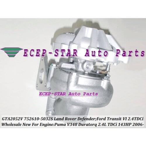GTA2052VK 752610-0012 752610-0015 752610-0025 YC1Q6K682AE 752610 Turbo For Land Rover Defender Transit 6 Puma Duratorq 2.4L TDCi