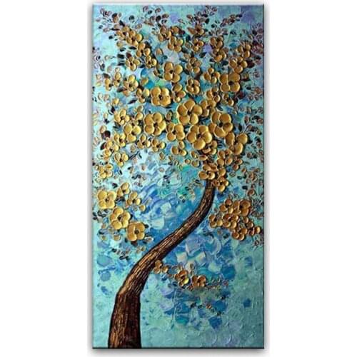 Oil painting 100% hand painted Home decoration high quality canvas knife painting flower pictures NO FRAME