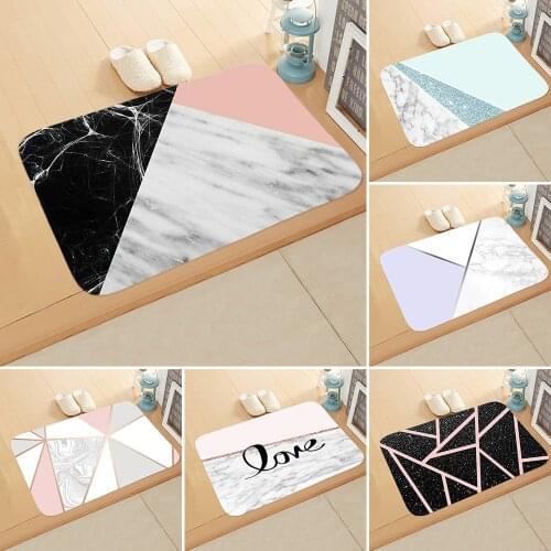 Doormat Marbling Printing Anti-slip Absorb Water Bath Mat Bathroom Home kitchen Bedroon Floor Mat Entrance 40*60cm DD-0083