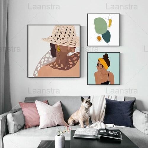 Summer Girl Home Decoration Painting Orange Soda Living Room Wall Canvas Poster Plant Vase Bedroom Print Life Breath Pictorial