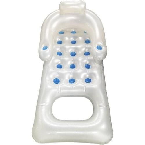 18-hole inflatable floating bed pvc inflatable floating rowfl oating bed deck chairb each swimming pool vacation