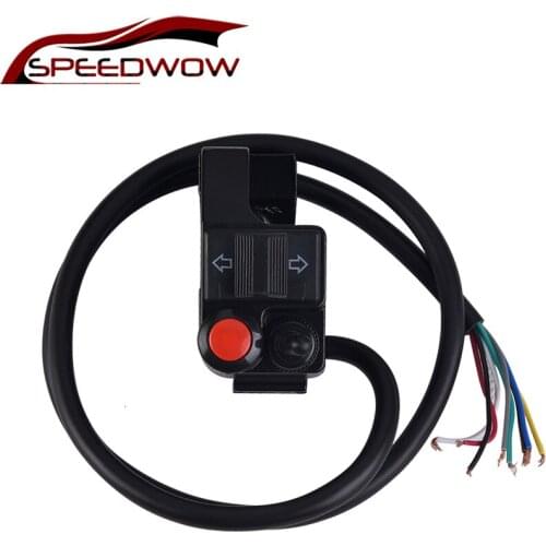 SPEEDWOW 7/8" 22mm Motorcycle Handlebar Mount Push Button Left Headlights Turn Signal Horn Switch For Honda YAMAHA BMW GS