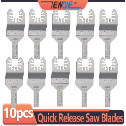 Newone Quick Release 10mm Stainless Steel Oscillating Multi Tool Saw Blade Compatible with Fein Dremel Makita Milwaukee and more