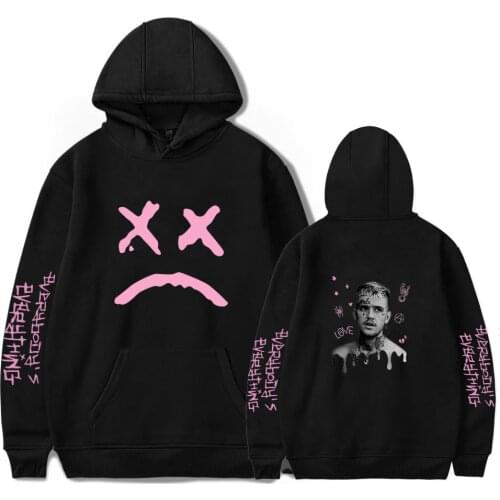 Black Lil peep casual hoodie ladies mens popular sweatshirt autumn and winter boys and girls New Harajuku pullover warm jacket
