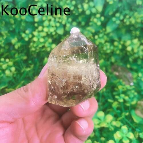 Natural Crystals Quartz Rainbow Citrine Tower Point Energy Reiki Stones Room Home Aquarium Decoration Accessories Gemstone