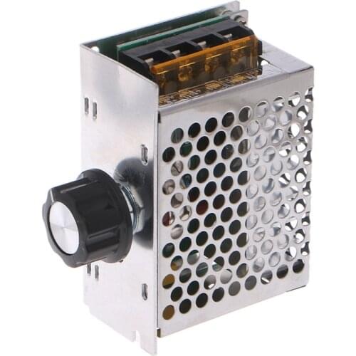 Professional Voltage Regulators 4000W 220V High Power SCR Speed Controller Electronic Voltage Regulator Governor Thermostat Q25