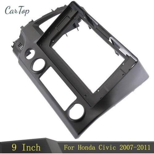 9 Inch Car Radio Fascia Dashboard Installation Refitting Trim Kit Frame GPS Bezel For HONDA Civic 2007-2011