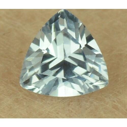 Sale 3x3~10x10mm 106# Sapphires Light Blue Spinel Gems Triangle Trillion Shape Cut Loose Synthetic Stone For Jewelry Making