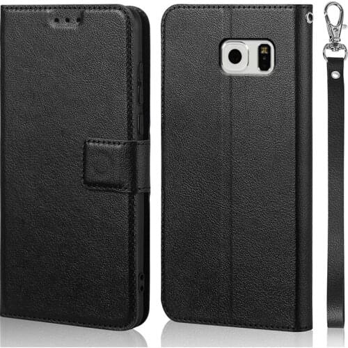 Luxury Flip Case for Samsung Galaxy S6 G9200 Cover Original Book Design Leather Phone Coque Wallet Capa Stand With Strap Card