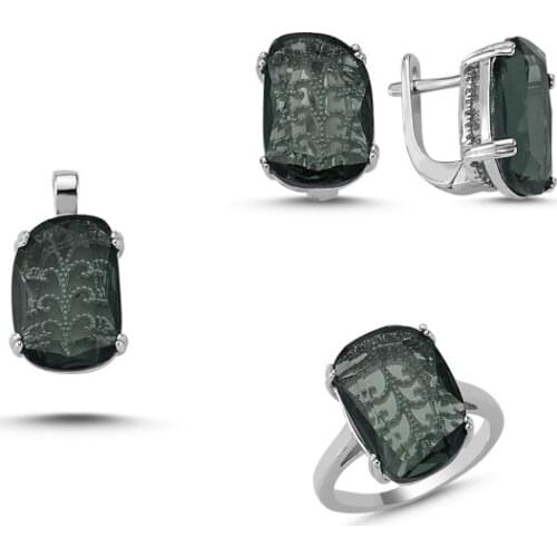 Silver 925 Sterling Gemstone Set
