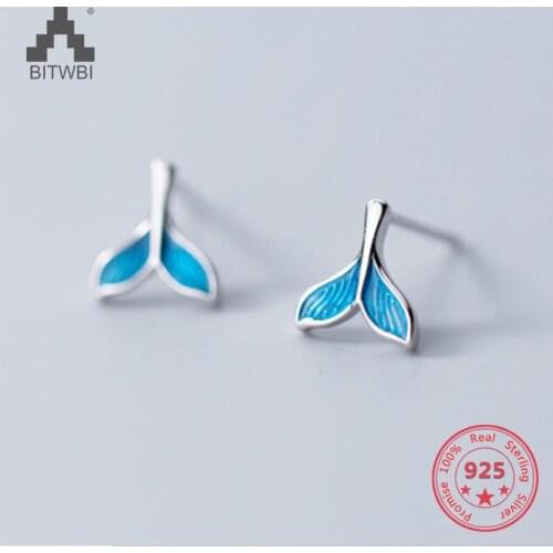 2018 Hot Sale S 925 Sterling Silver Creative Mix Personality Leaves Zircon Stud Earrings