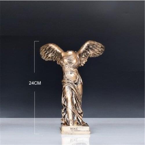 ANCIENT GREEK VICTORY GODDESS STATUE RESIN ORNAMENTS CHARACTER SCULPTURE CRAFTS HOME DECORATION ACCESSORIES FIGURINE L3435