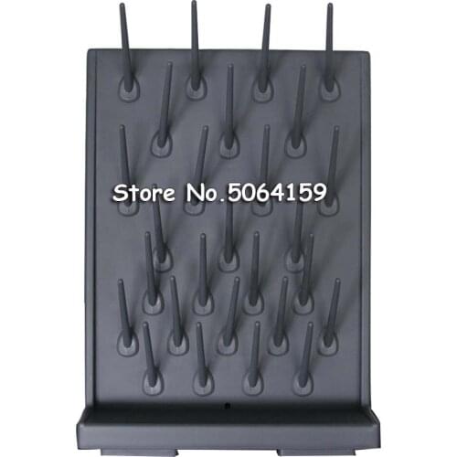 INTBUYING Drying Rack PP 27 pegs Wall Mount Desk Top In Grey Lab Supply Cleaning Equipment