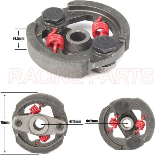 Heavy Duty 2 Stroke Mini Moto Clutch Pad 43cc 47cc 49cc Engine Pocket Dirt Bike ATV Quad Crosser 4 Wheeler 2 spring