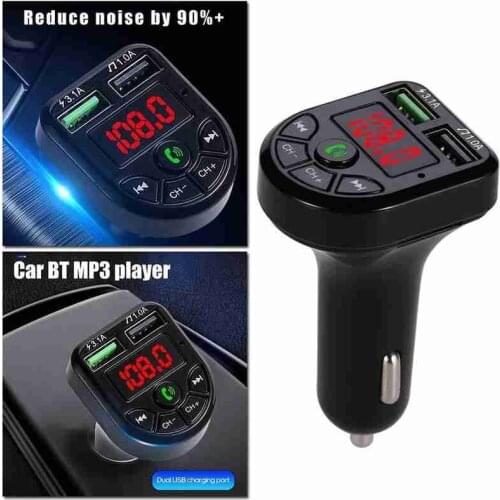 LED FM Transmitter Bluetooth 5.0 Car kit Dual USB Car Charger 3.1A 1A 2 Port USB MP3 Music Player support TF/U Disk