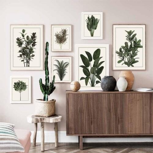 Fresh Green Tropical Plants Banana Leaf Wall Art Canvas Painting Nordic Posters And Prints Wall Pictures For Living Room Decor