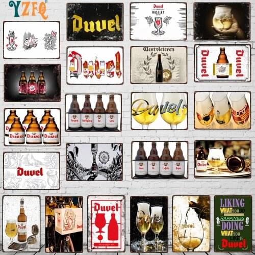 【YZFQ 】Belgium Beer Metal Vintage Decorative Signs Wall Bar Home Restaurant kitchen Man Cave Decor Vintage 30X20CM DU-9263A