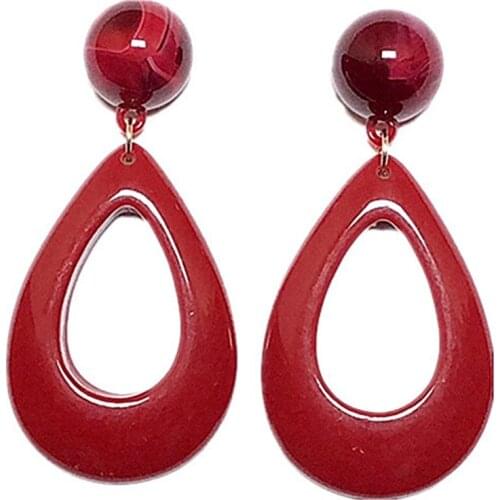 Earring For Women Resin Dangle Earrings Fashion Hollow Waterdrop Statement Earrings Drop Earrings Jewelry