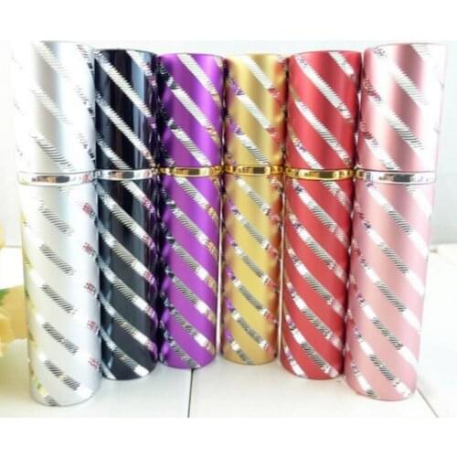 12ml Travel Mini Refillable Portable Empty Atomizer Perfume Bottle Aluminum Pump Cosmetic Containers LX1354