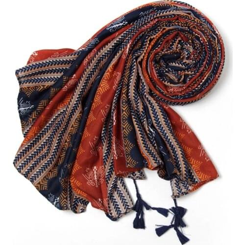 2020 Geometric Printed Scarf Shawl for Women Designer Long Headscarf Ladies Autumn Warm Neck Wraps Pashmina Hijab Scarves