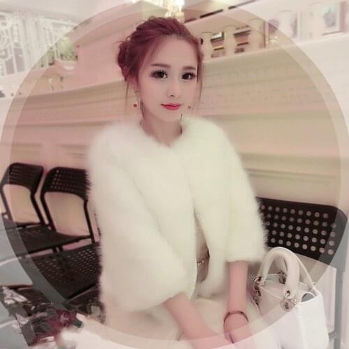 2020 Wedding Bolero Winter Bridal Shrug Faux Fur Shawls Women Wraps Jacket Party Coat Short Sleeves
