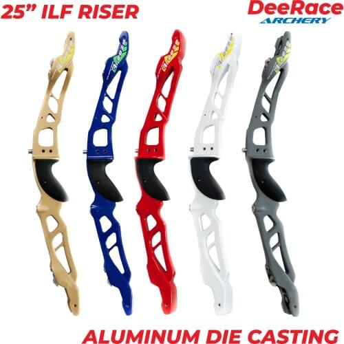 25" Archery Recurve Bow ILF Riser Handle Aluminum Material Die-Casting Riser Archery Target Shooting Fit to ILF Limbs