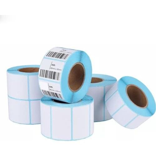 70x40mm/70x50mm/80x90mm/100x100mm Paper Sticker Adhesive Labels Supermarket Barcode Stickers Thermal Printed Label 500Pcs/Roll