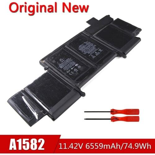 A1582 Original New Laptop Battery For Apple MacBook Pro 13" Retina A1502 2015 year ME864 ME865 11.42V 74.9Wh 6559mAh